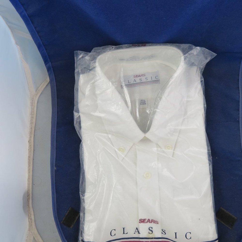 Men's Sears  classic white short sleeved Men's shirt 15 1/2
